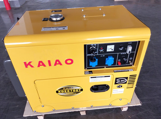단일 위상 열쇠 시작 침묵하는 작은 디젤 엔진 발전기 2KW - 10KW AC KDE6500T