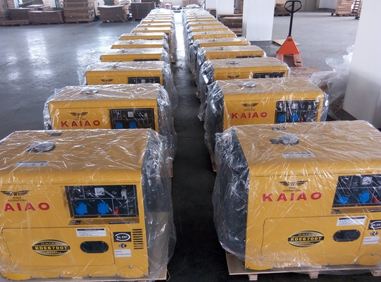 단일 위상 열쇠 시작 침묵하는 작은 디젤 엔진 발전기 2KW - 10KW AC KDE6500T