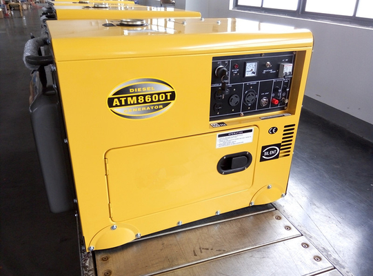 6000W AC 단일 위상 두 배 전압 작은 디젤 엔진 발전기 보장 12 달