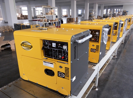 6000W AC 단일 위상 두 배 전압 작은 디젤 엔진 발전기 보장 12 달