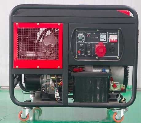 공기 냉각 2 실린더 엔진 10kva 10kw 디젤 발전기 바퀴