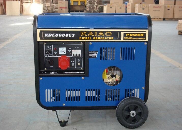 3개 단계 8kva 열린 구조 디젤 엔진 발전기, 전기 시작 디젤 엔진 발전기 KDE8600E3